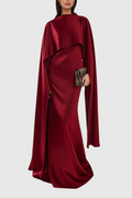 Cannon Shawl Ruch Maxi Dress