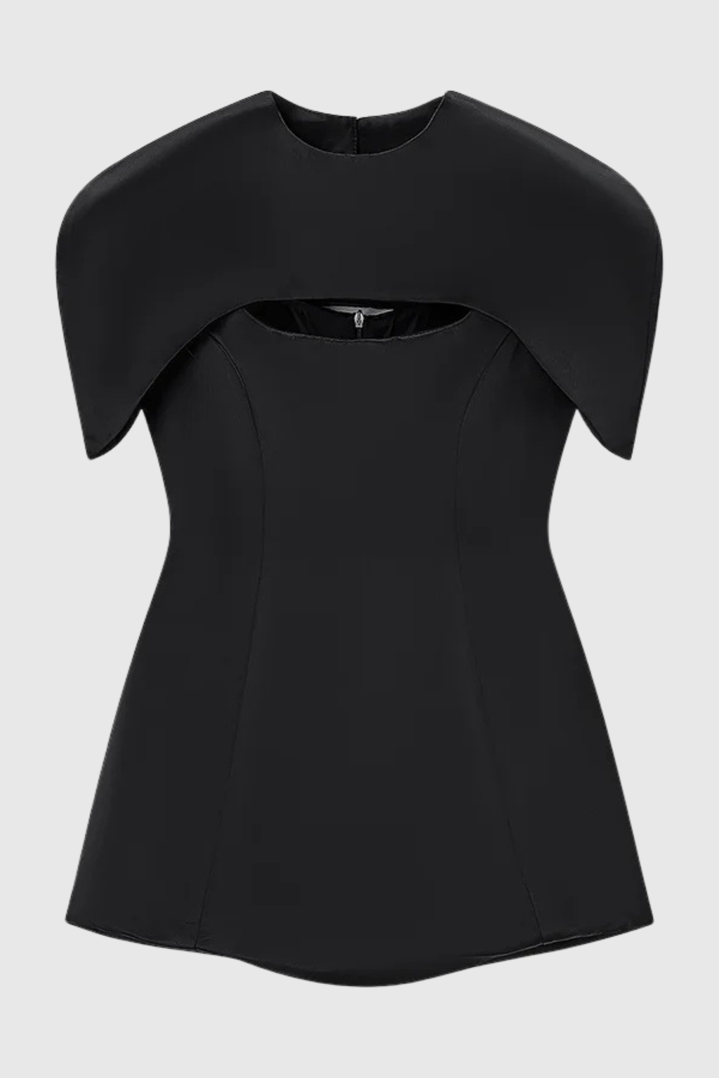 Carlotta Cape Sculptural Top & Maxi Dress Set - Black