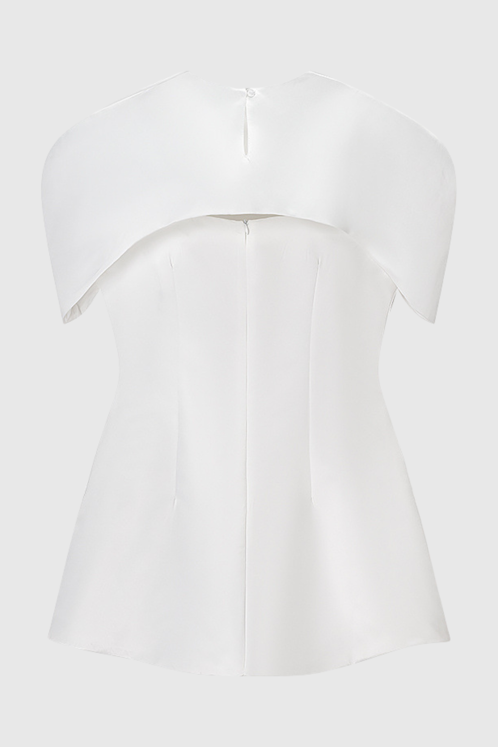 Carlotta Cape Sculptural Top & Maxi Dress Set - White