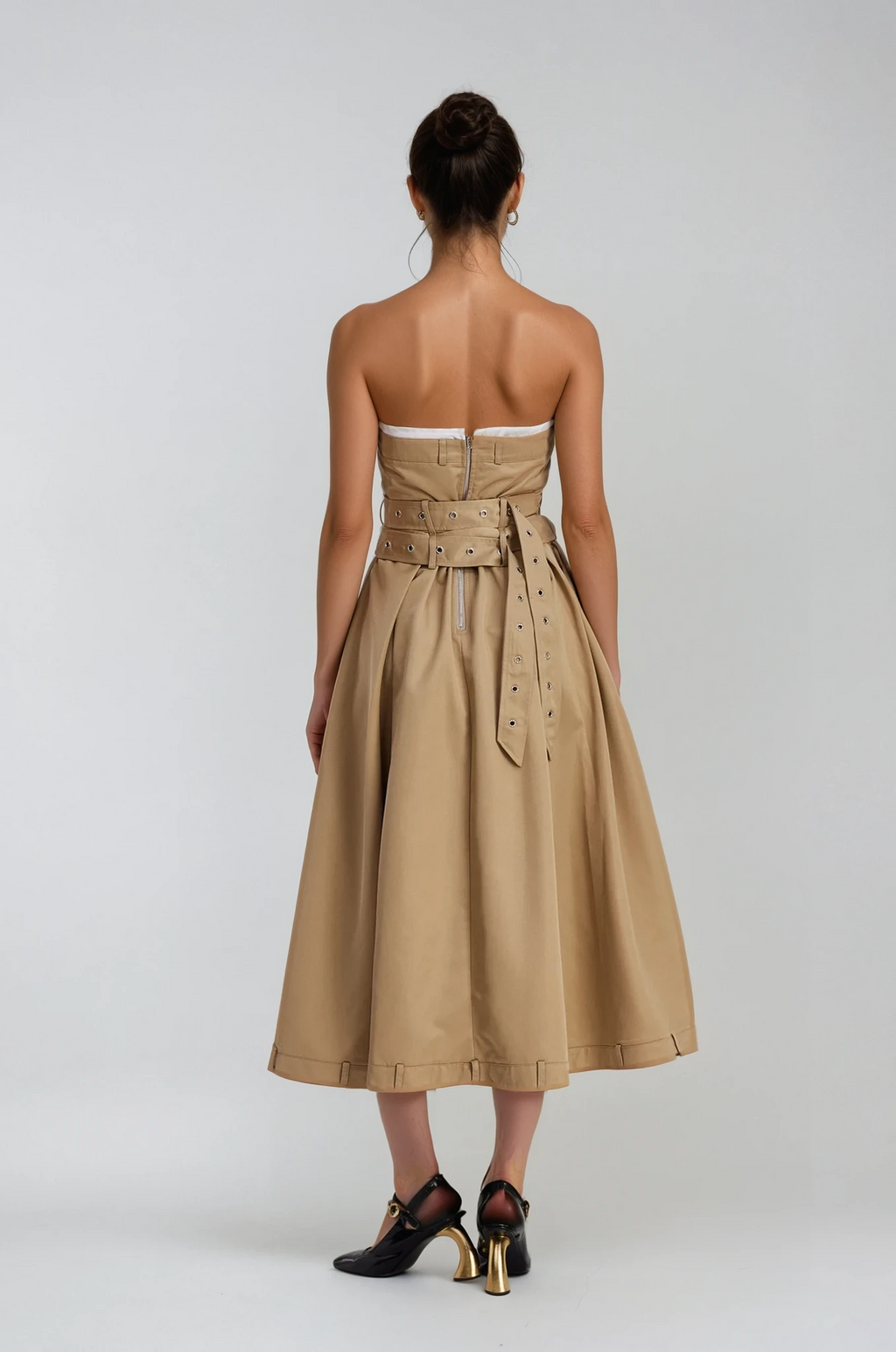 Caroline Strapless Buckle Maxi Dress