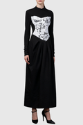 Carua Lace Ruched Maxi Dress