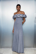 Cathie Off Shoulder Ruffle Maxi Dress