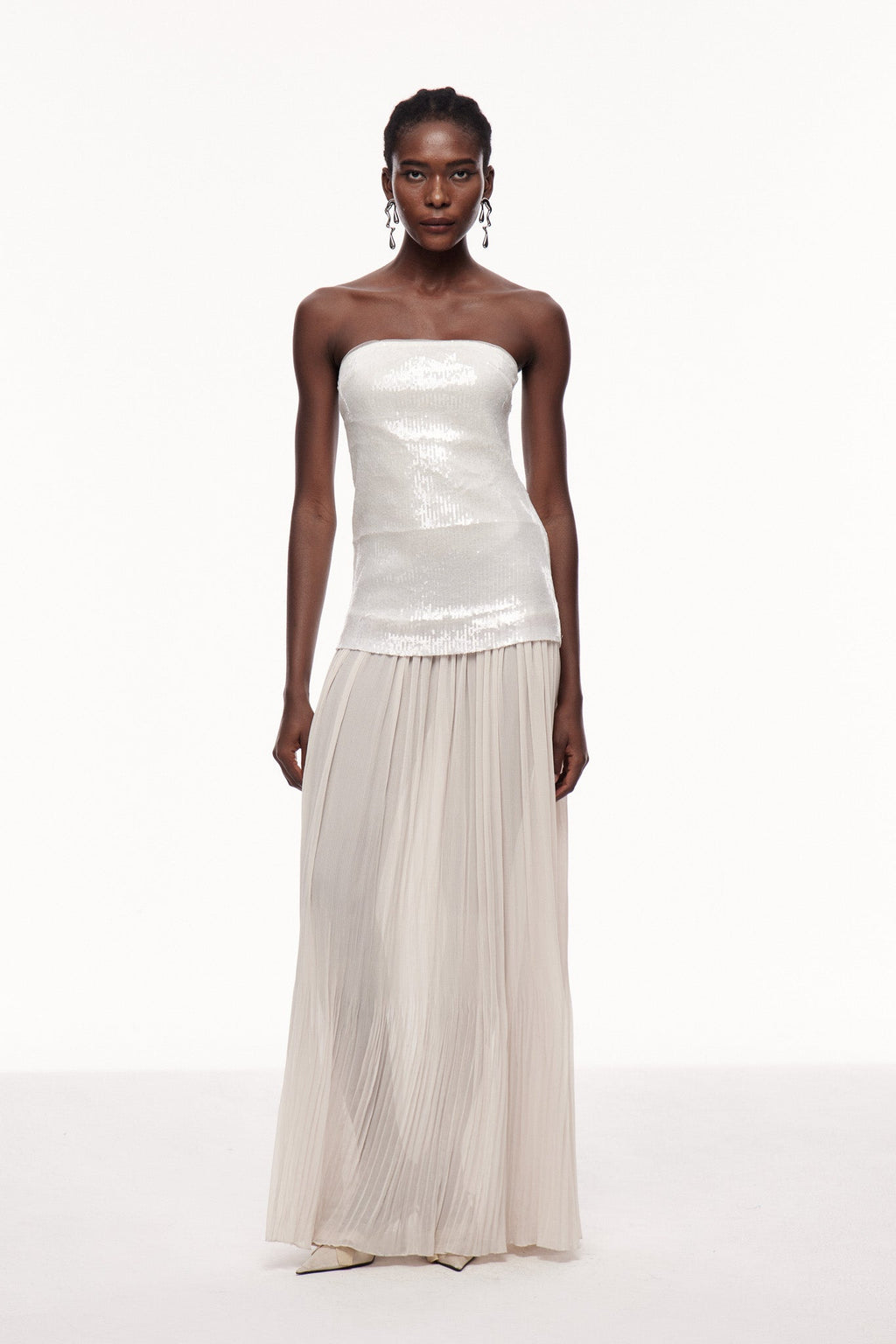 Celestia Sequin Ruffle Maxi Dress