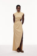 Celestine Drawstring Cutout Maxi Dress