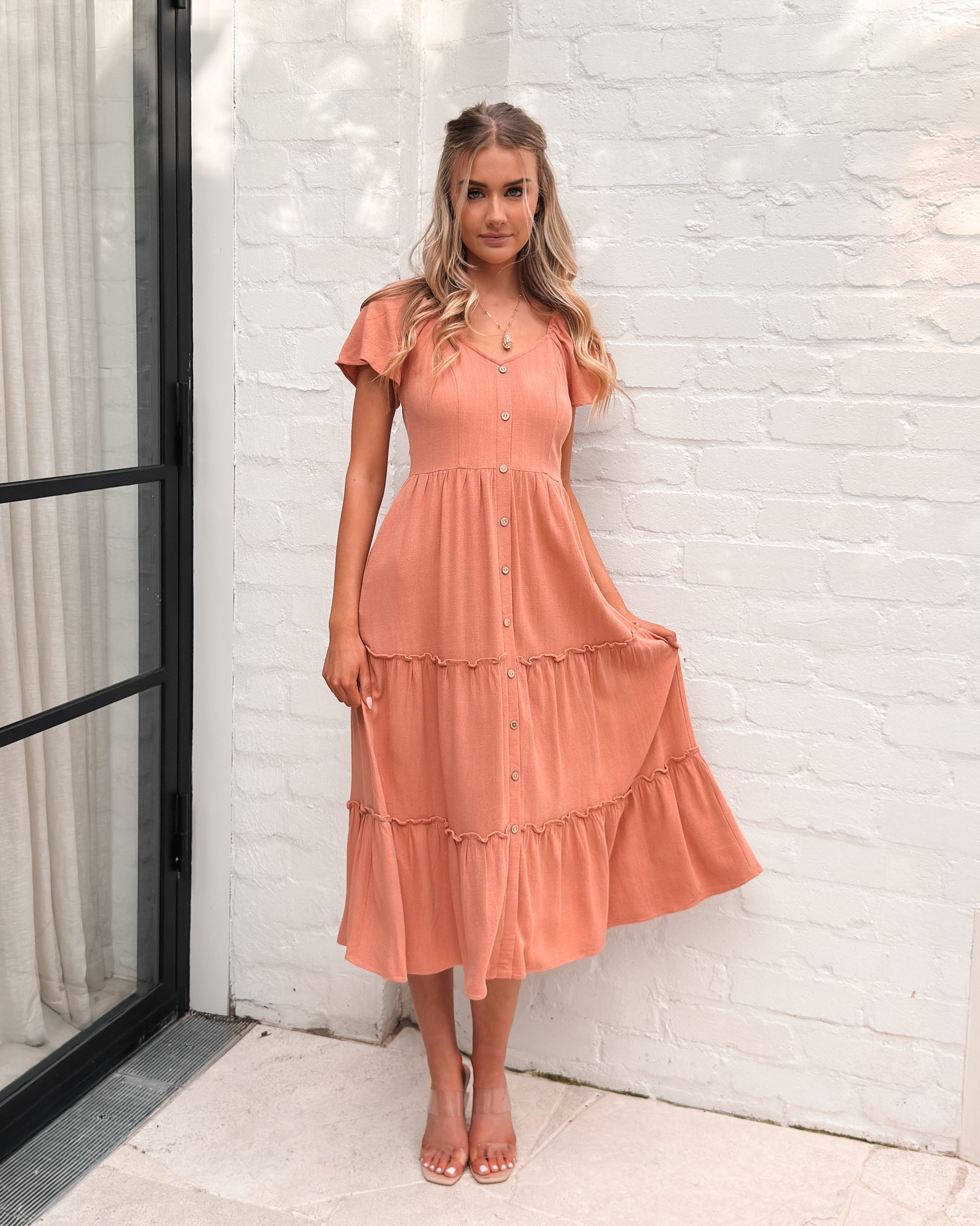 Celie Dress - Rust