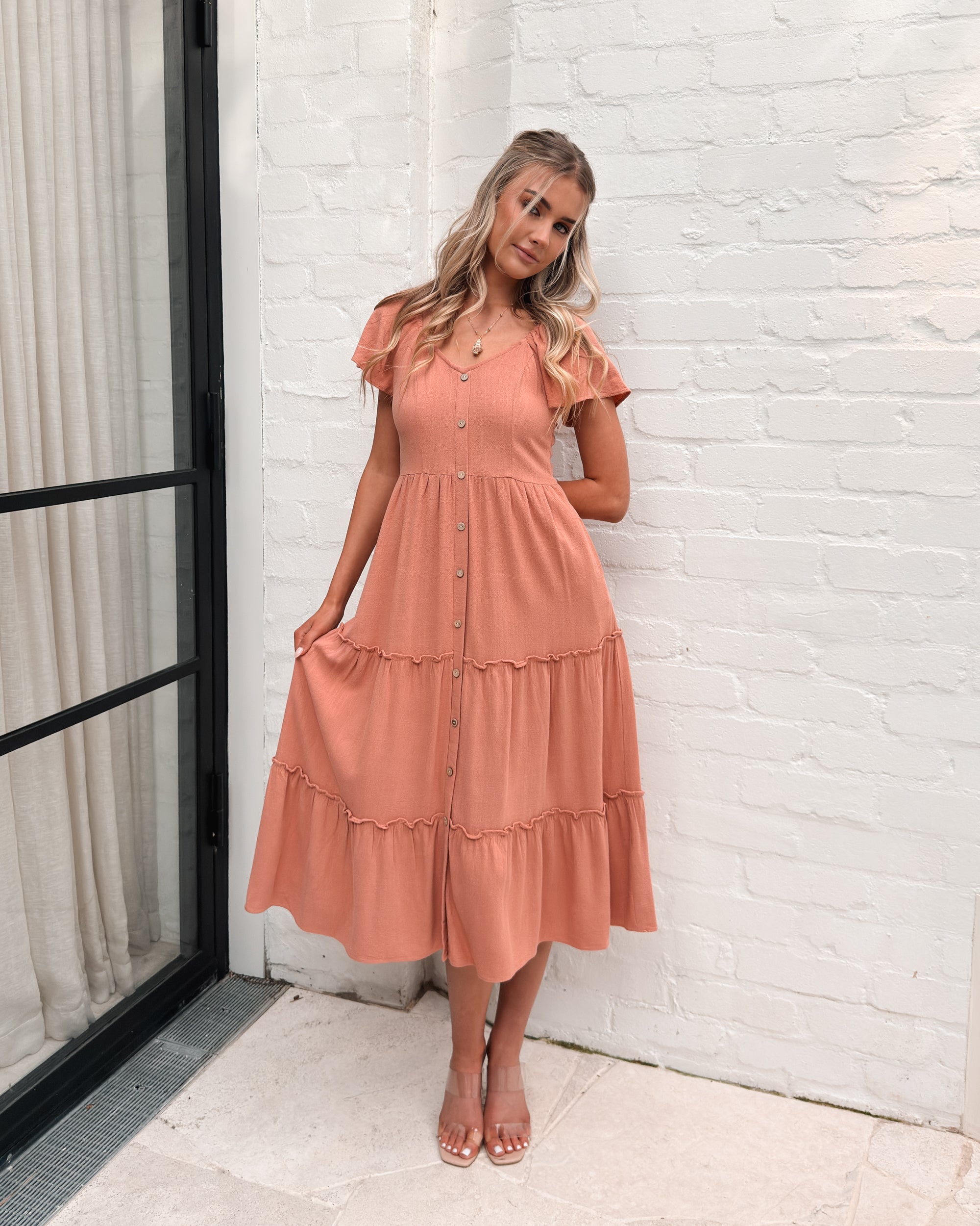 Celie Dress - Rust