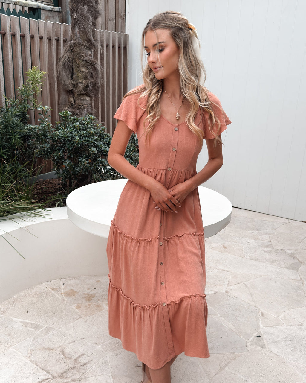 Celie Dress - Rust