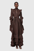 Celsus Ruffle Cutout Maxi Dress