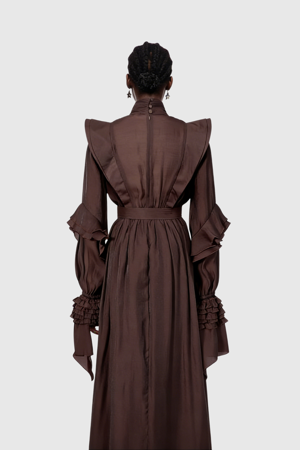 Celsus Ruffle Cutout Maxi Dress