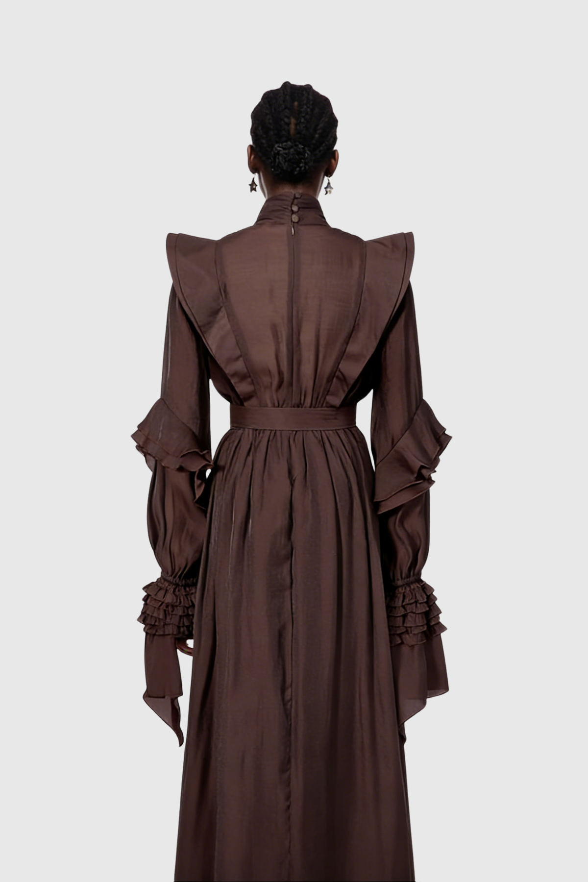 Celsus Ruffle Cutout Maxi Dress