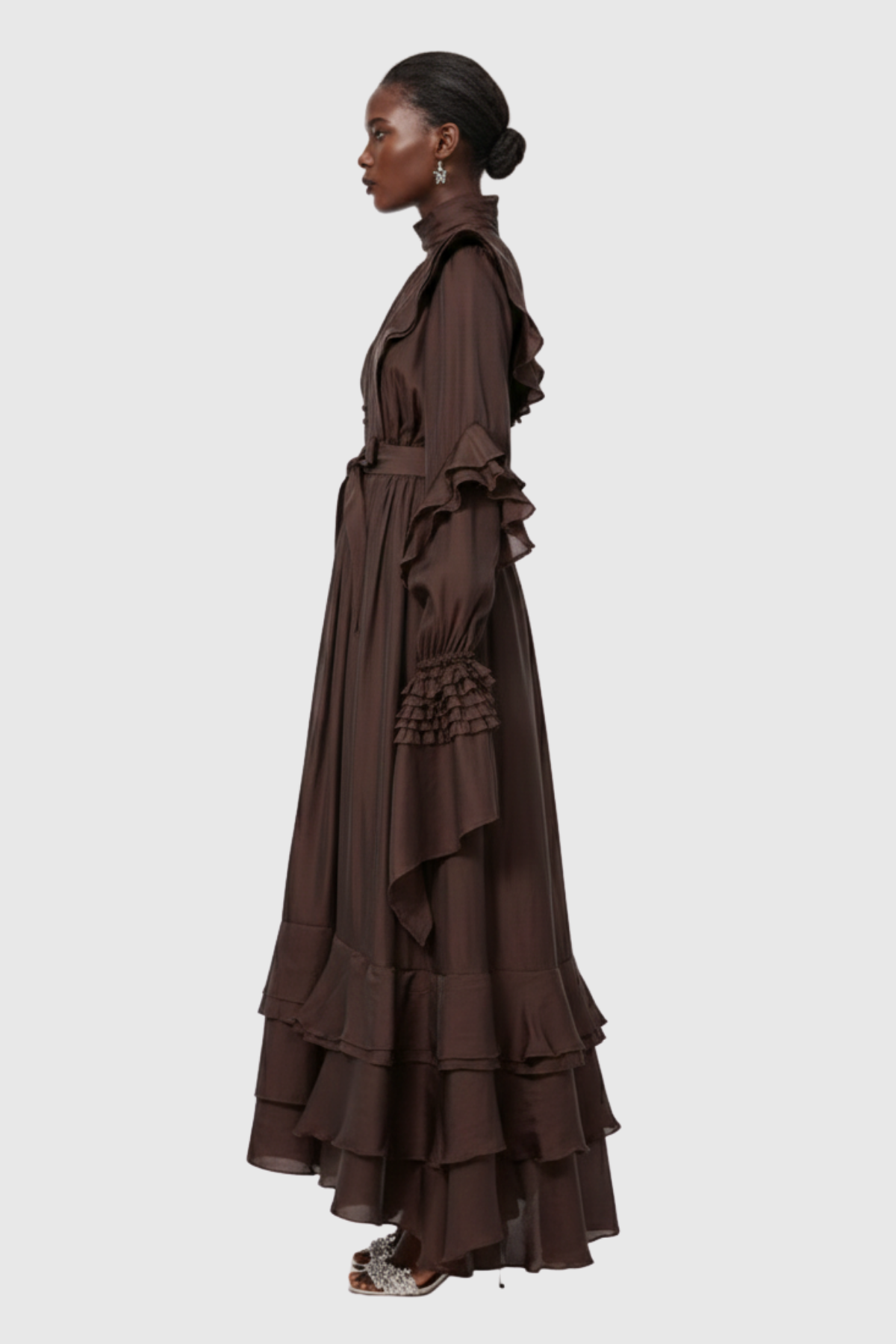 Celsus Ruffle Cutout Maxi Dress