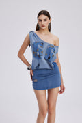 Charlot Embellished Backless Mini Dress