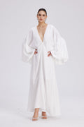 Charlton Plunge Balloon Sleeve Maxi Dress
