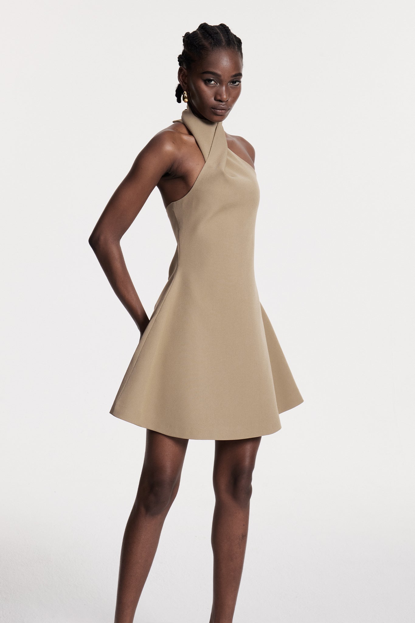 Chen Ruch Halter Neck Mini Dress