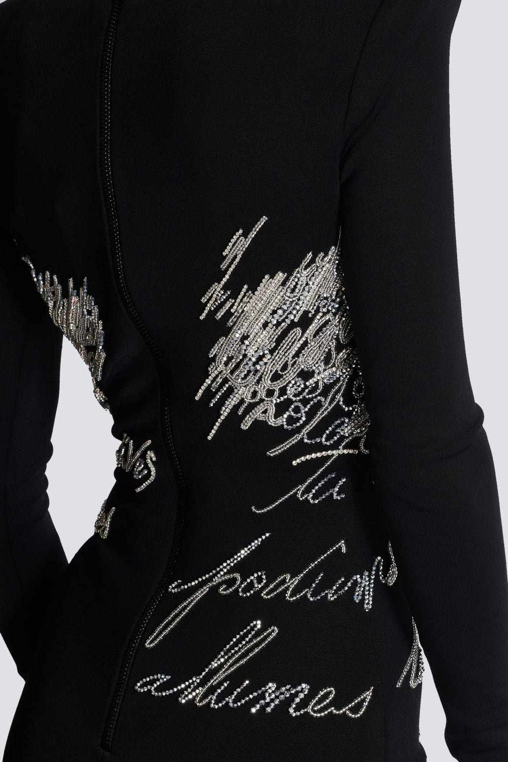 Choca Letter Embroidery Mini Dress