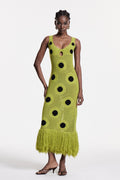 Christen Fringe Knit Maxi Dress