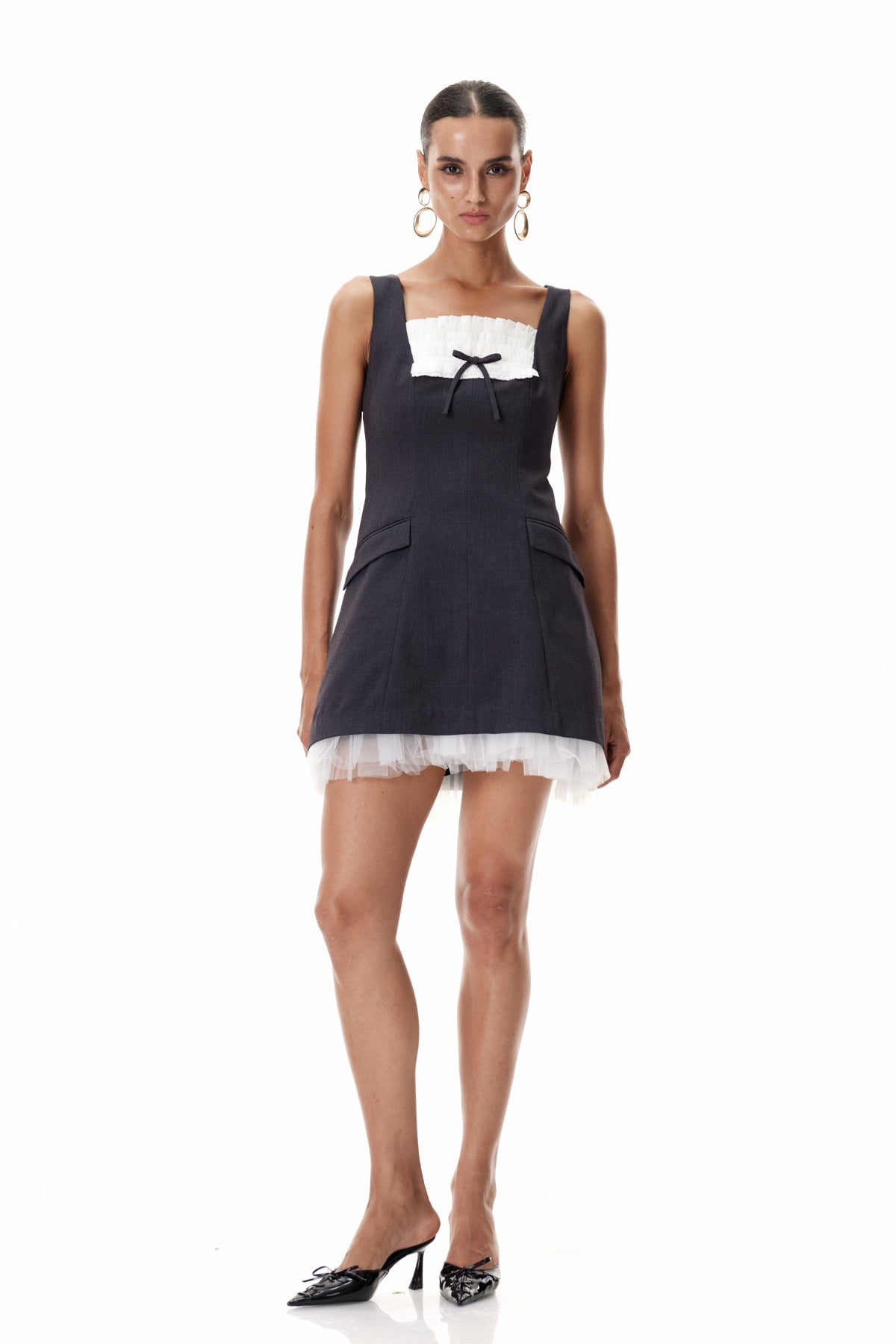Cliff Sleeveless Mesh Mini Dress