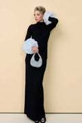 Slim Fit Floral Sleeve Maxi Dress