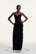 Constance Lace Ruch Maxi Dress