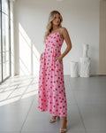 Crescent Dress - Pink Spot