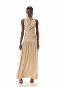 Crispian Flower Ruch Maxi Dress