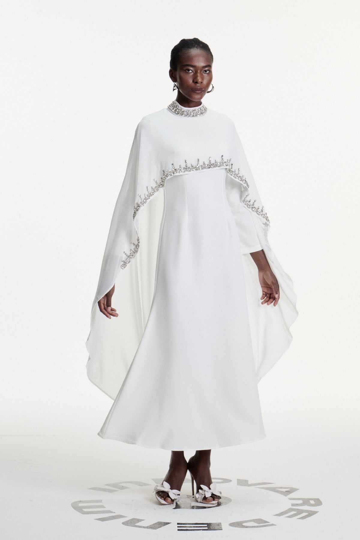 Dallas Crystal Shawl Maxi Dress