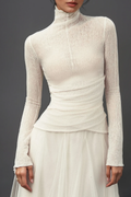 Daniels High Neck Ruch Maxi Dress