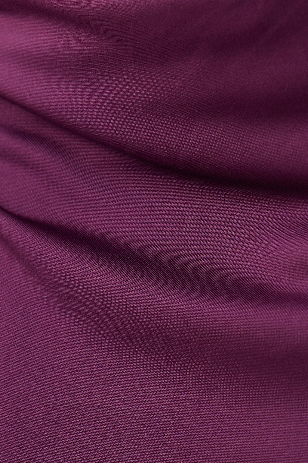 Darleen Cowl Neck Ruch Lace Maxi Dress In Purple