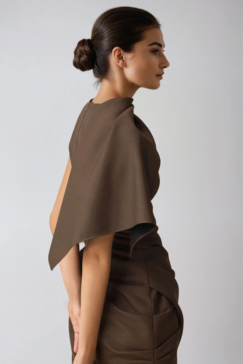 Deirdre Shawl Ruch Mini Dress