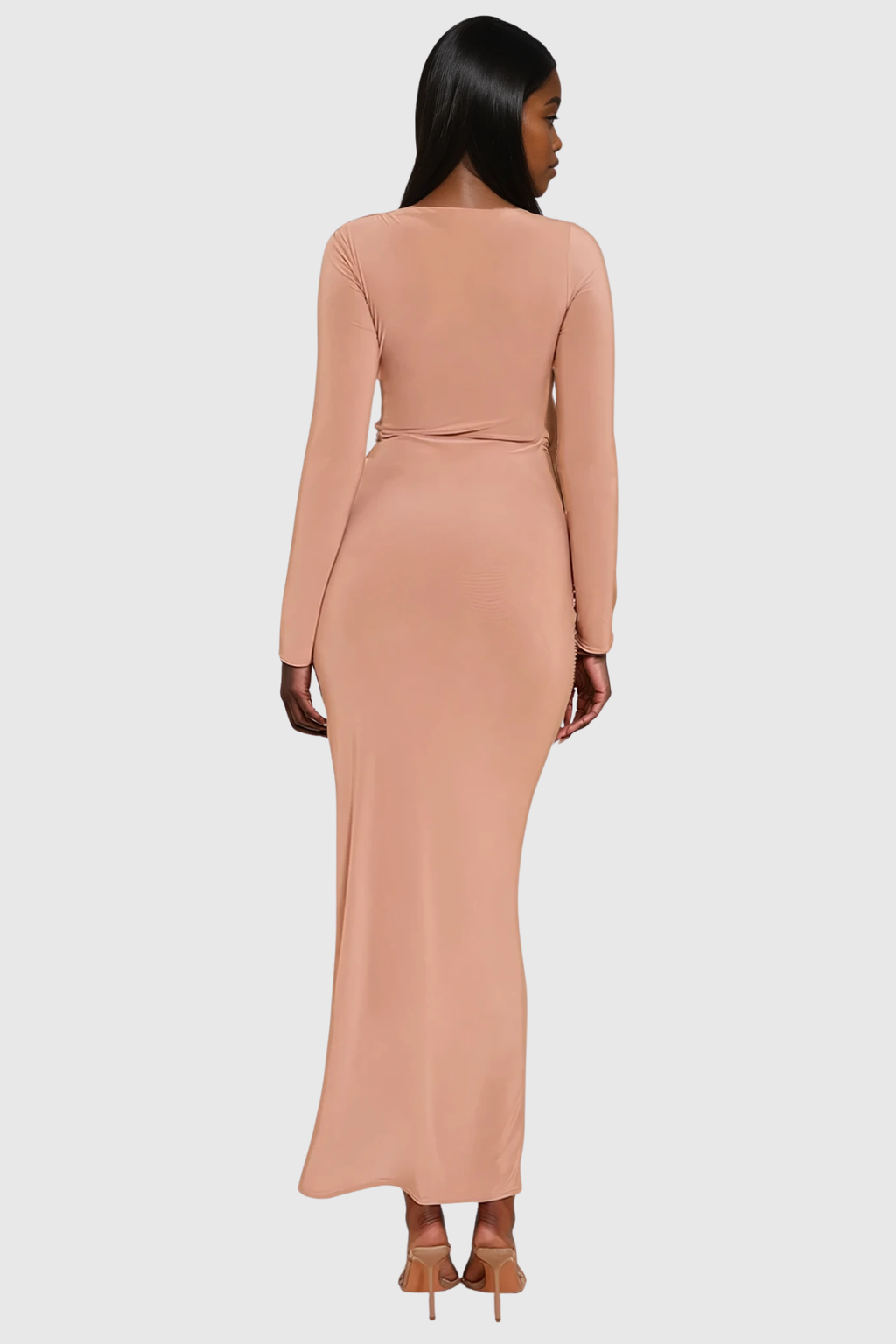 Denton Bodycon Cutout Maxi Dress In Orange