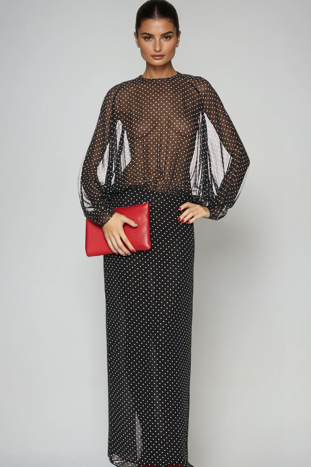 Derek Backless Dot Maxi Dress