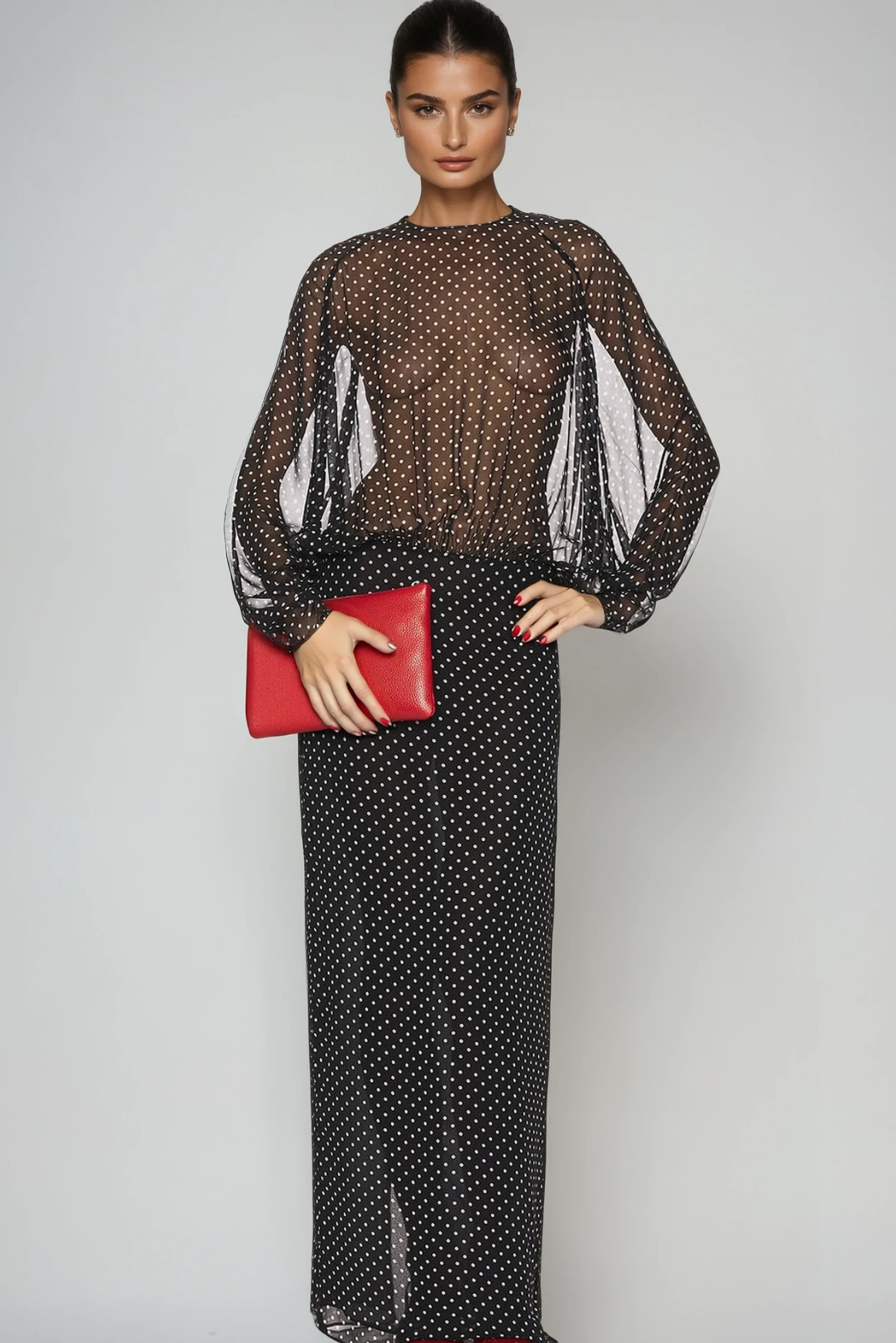 Derek Backless Dot Maxi Dress