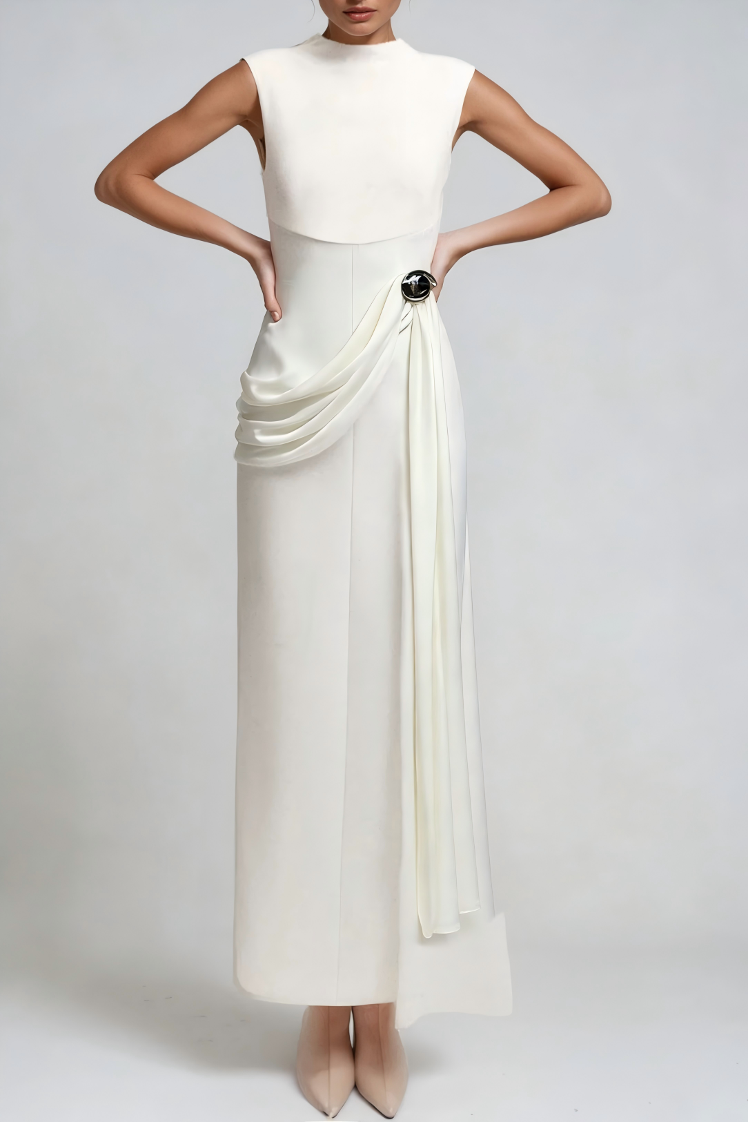 Dimitrije Sleeveless Ruch Maxi Dress