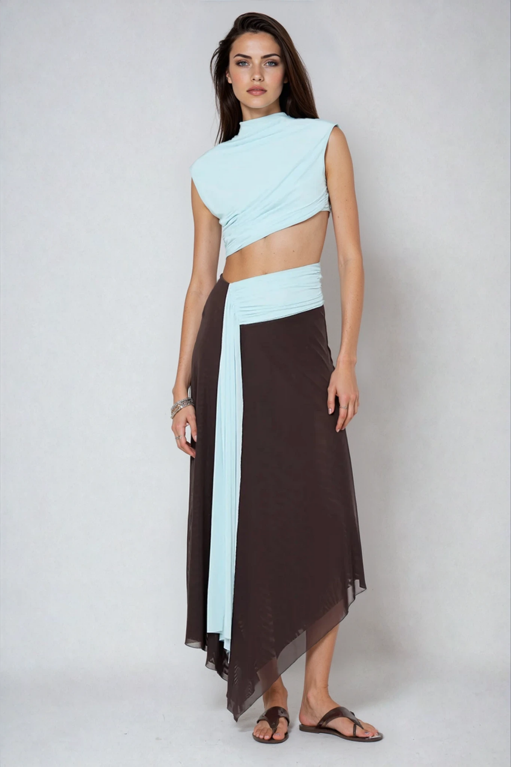 Divya Sleeveless Cutout Bodycon Maxi Dress