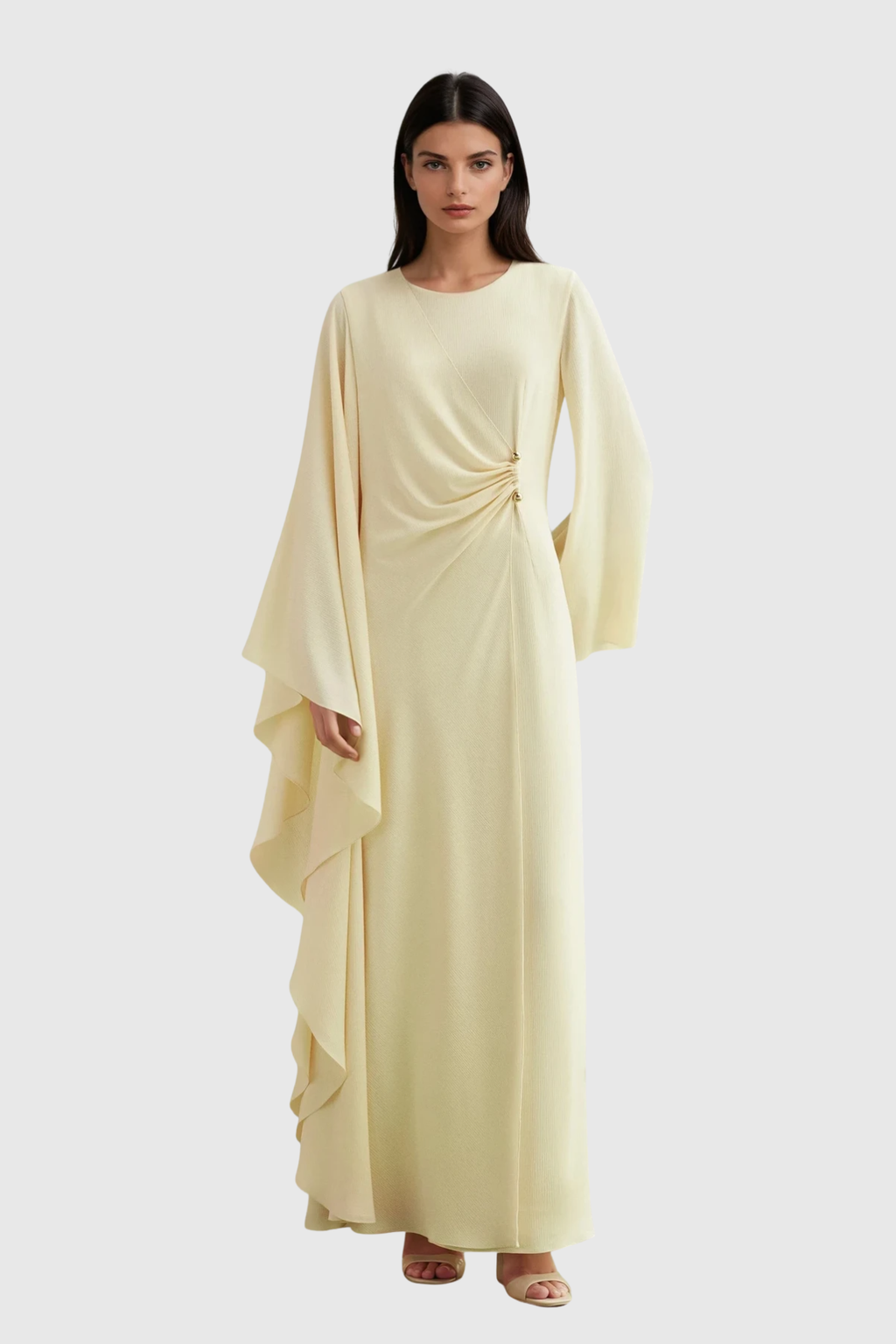 Dorottya Asymmetric Ruffle Maxi Dress