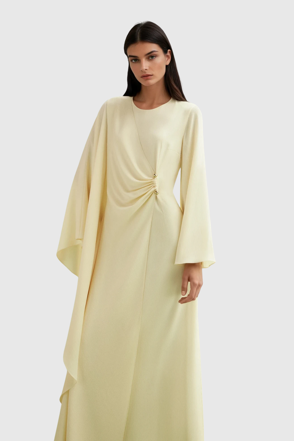 Dorottya Asymmetric Ruffle Maxi Dress