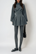 Dositej Balloon Sleeve Dot Ruffle Mini Dress