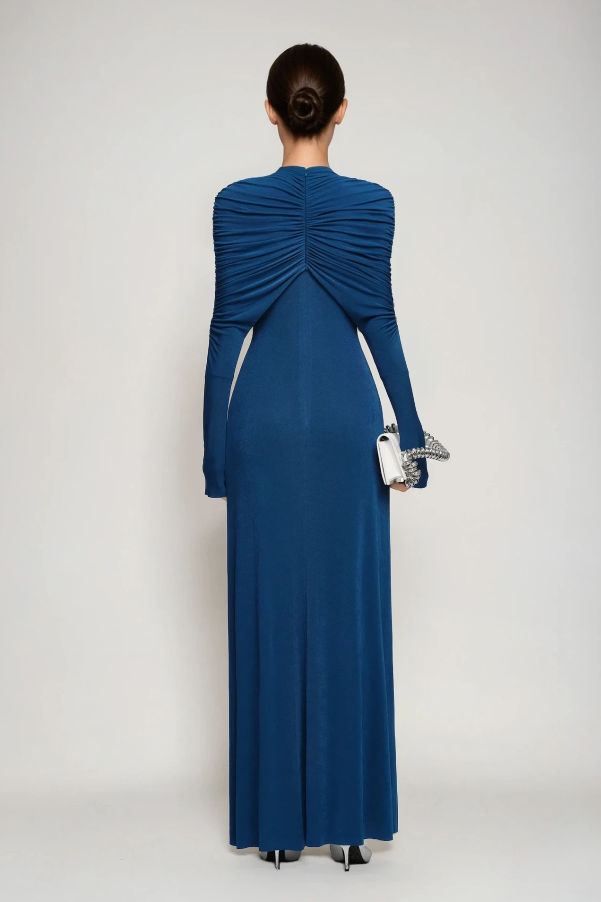 Douglass Ruch Shawl Maxi Dress In Blue