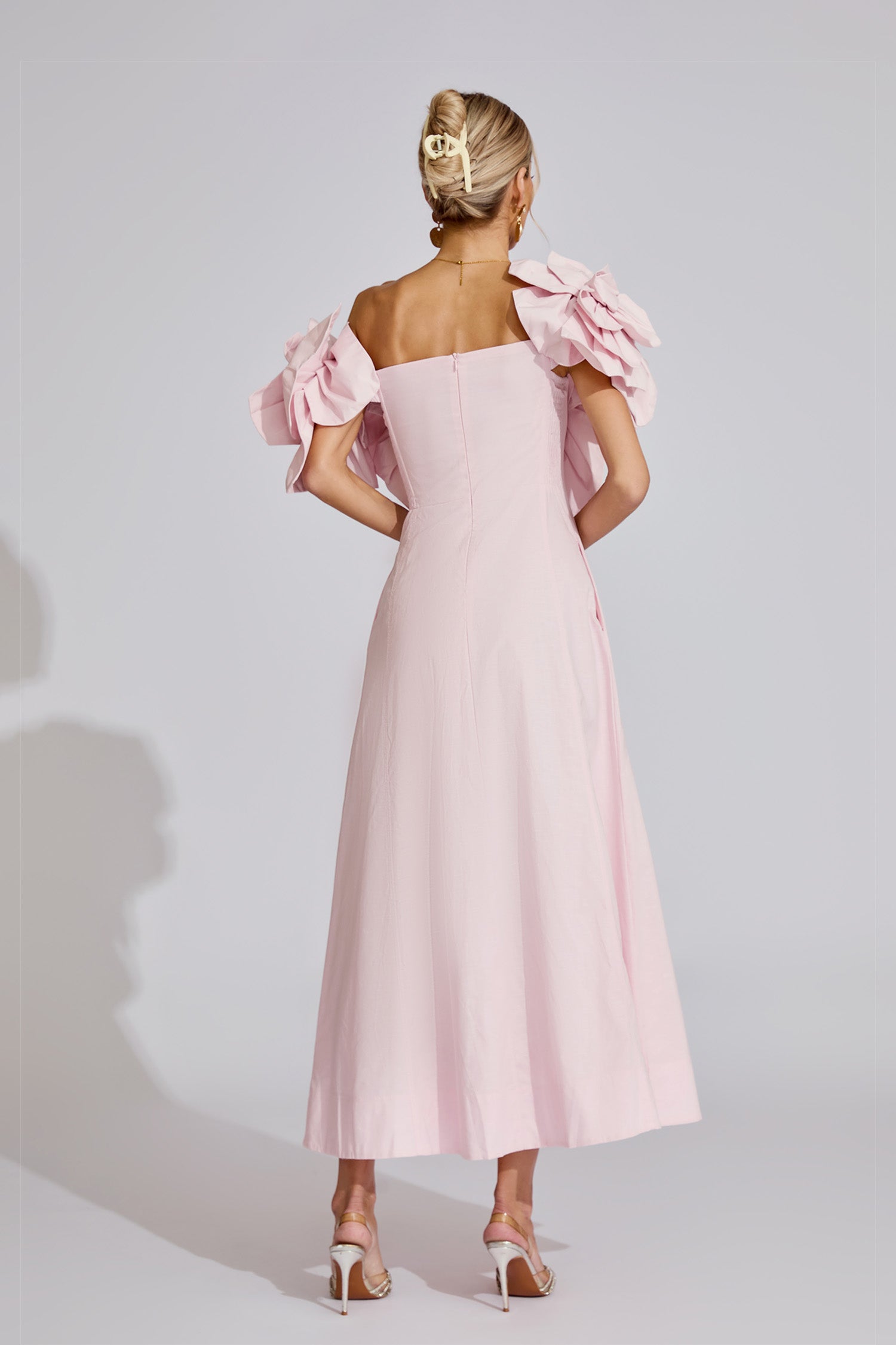 Dove Pink Floral Maxi Dress