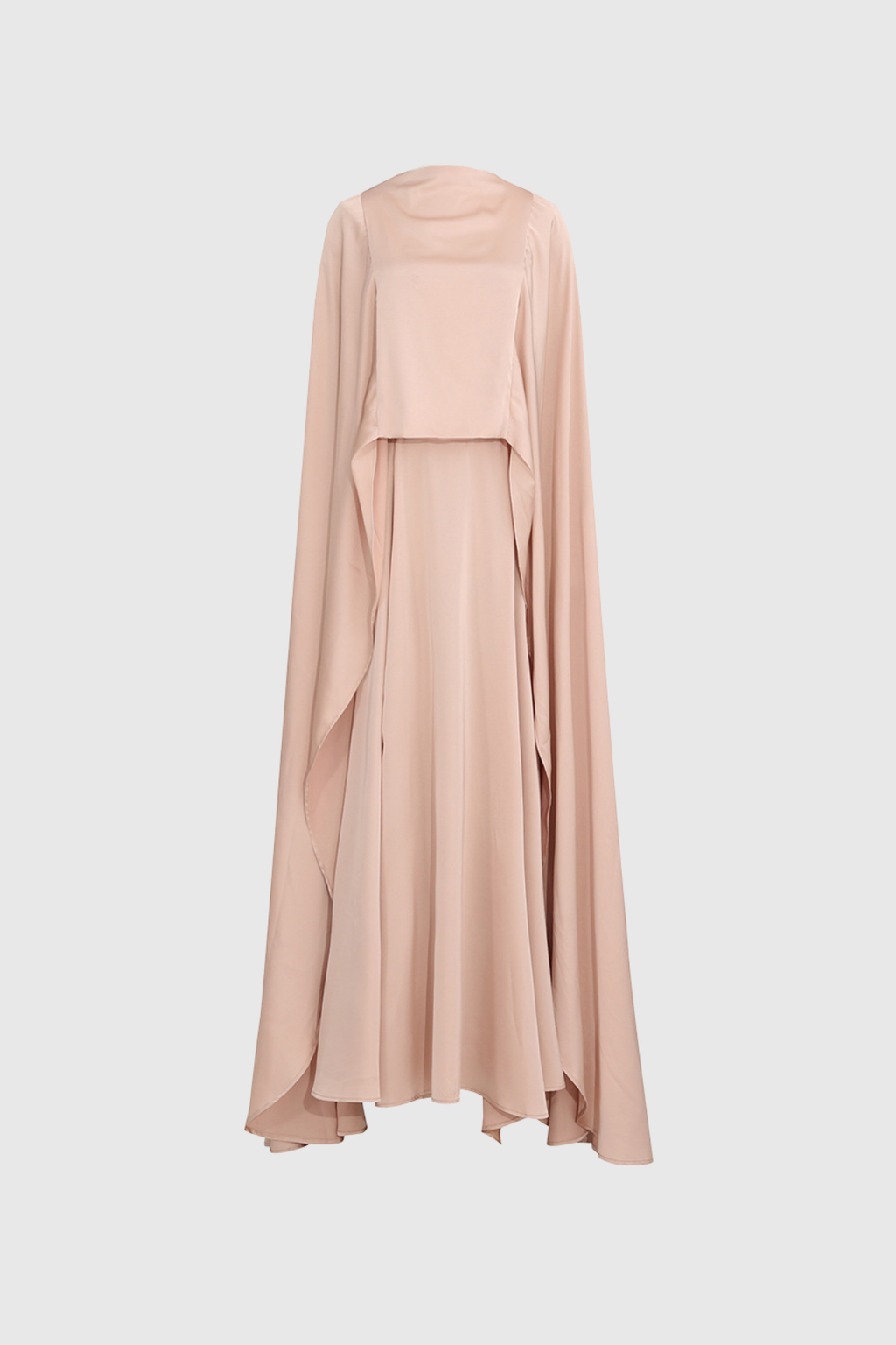 Drupada Split Satin Shawl Maxi Dress
