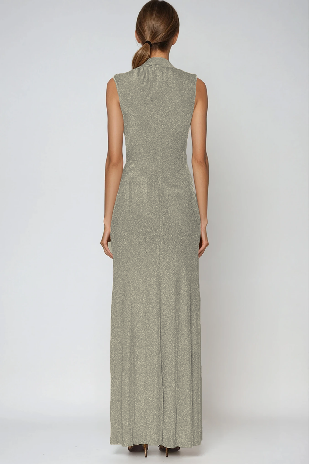 Duarte Sleeveless Cutout Knit Maxi Dress