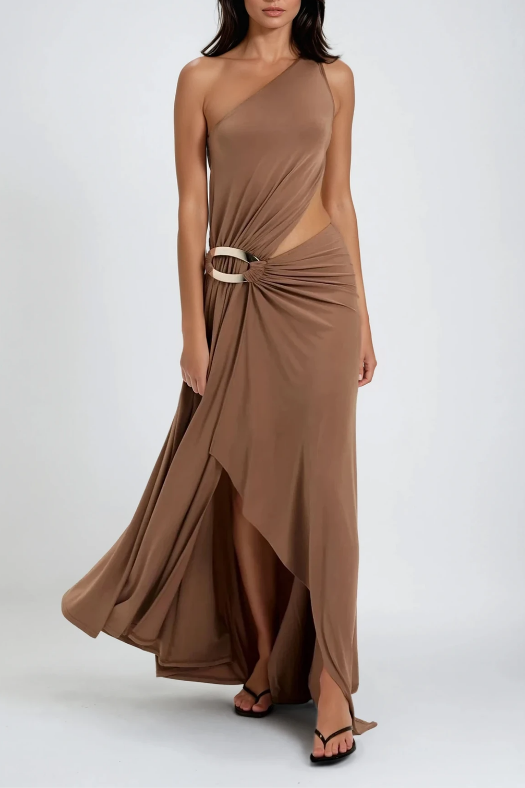 Dudley One Shoulder Asymmetric Maxi Dress
