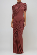Dumitrita Draped Shawl Maxi Dress