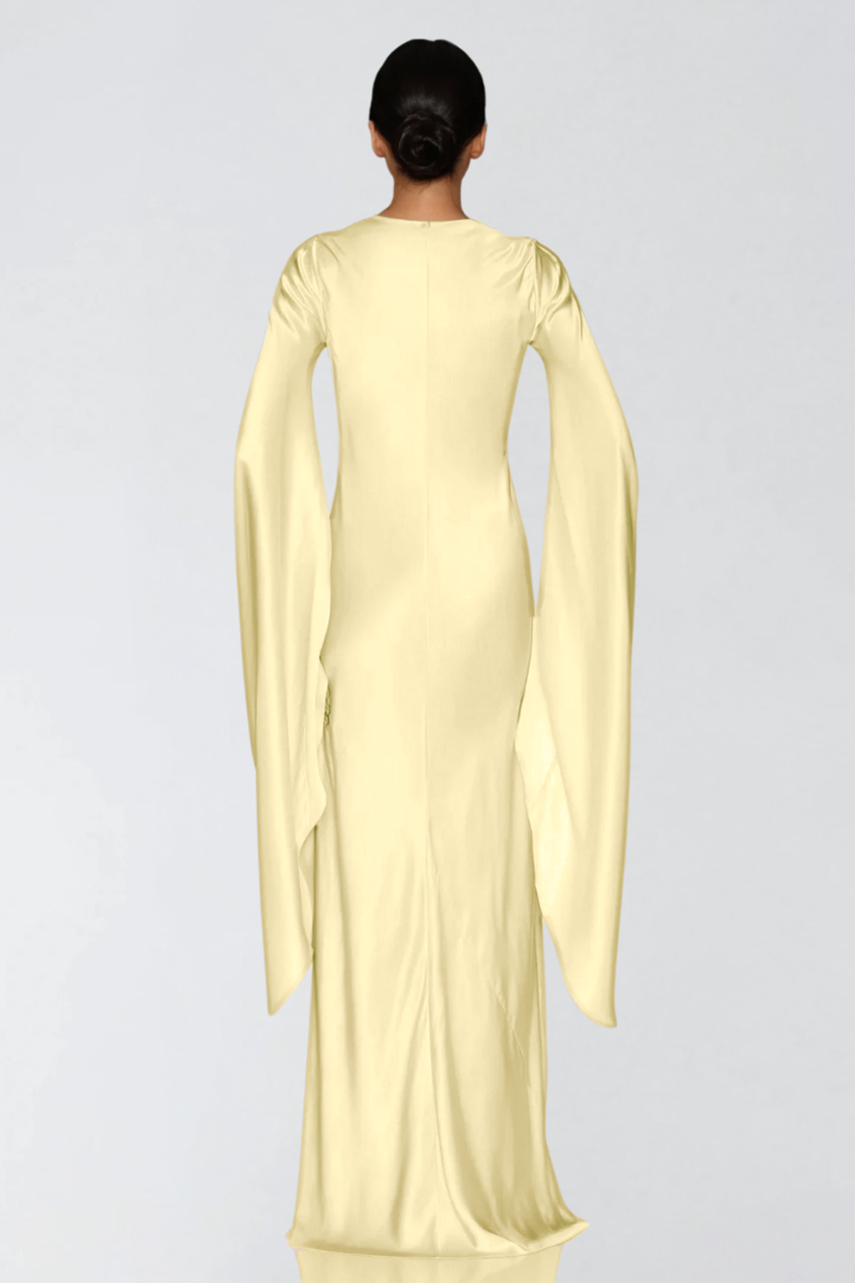 Durante Bell Sleeve Satin Maxi Dress