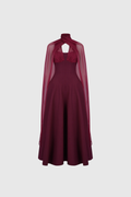 Dusana Mesh Shawl Maxi Dress