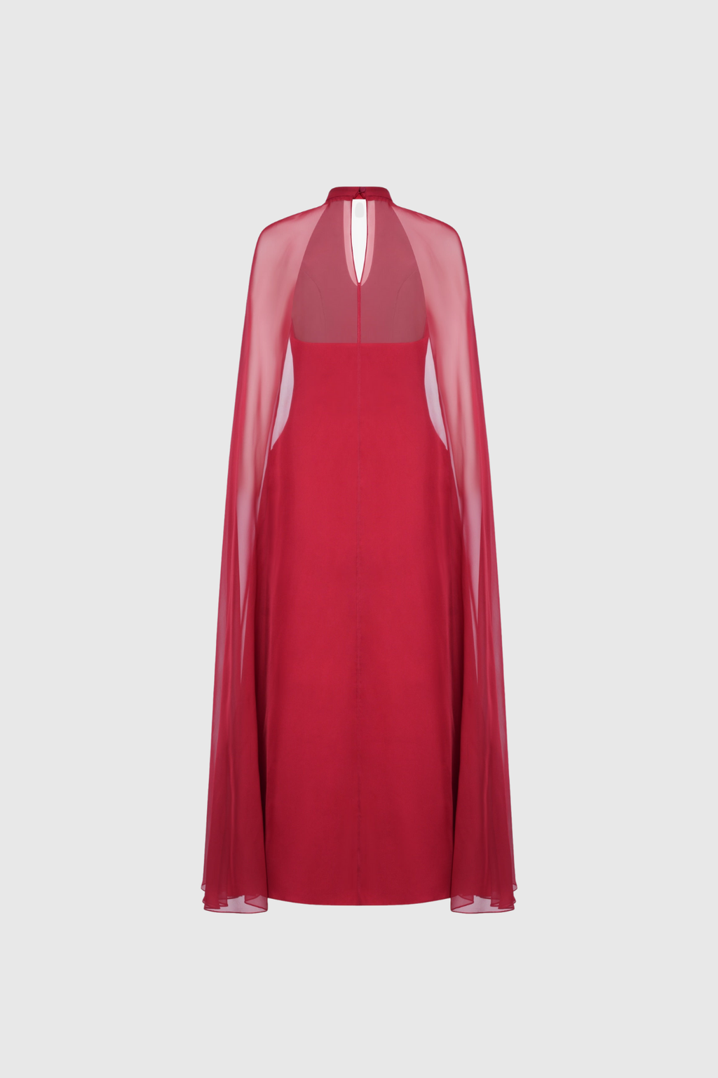 Dusana Pleated Mesh Shawl Maxi Dress