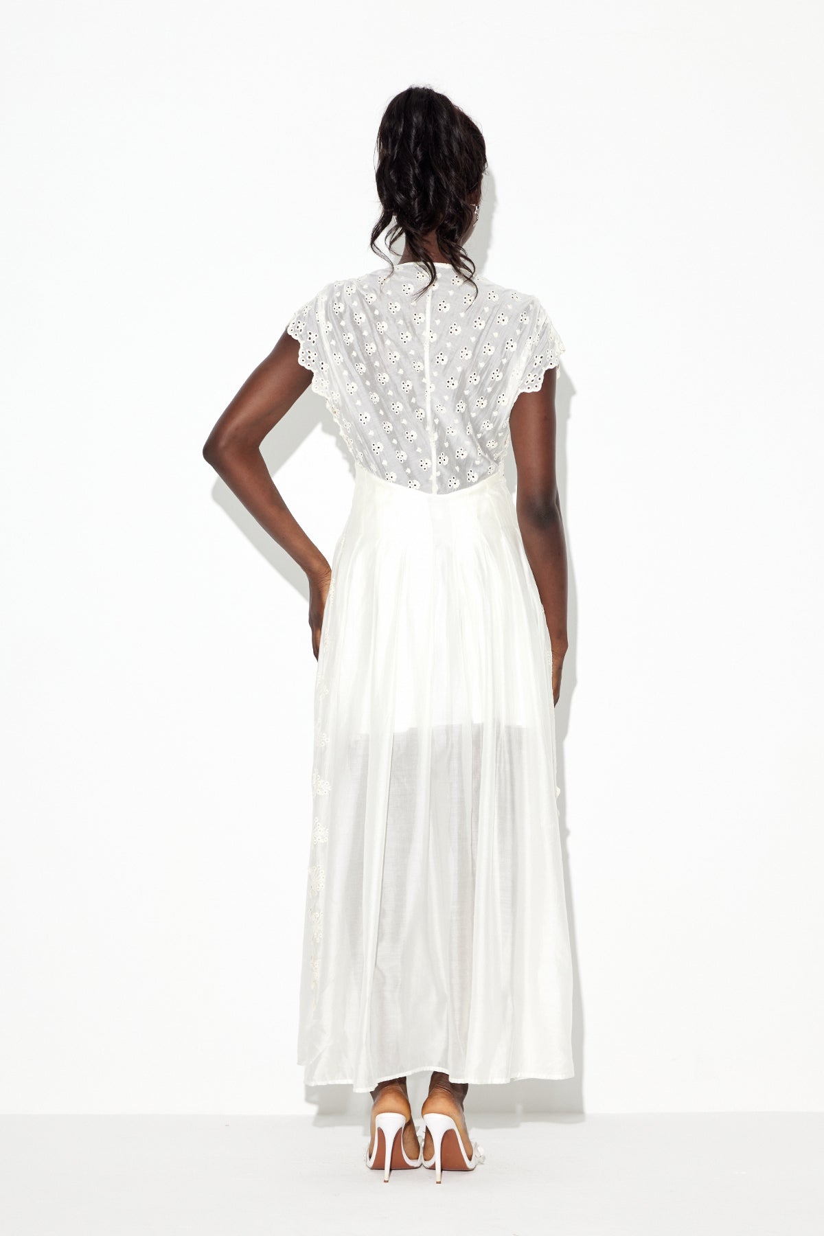 Eadburg Ruch Plunge Maxi Dress