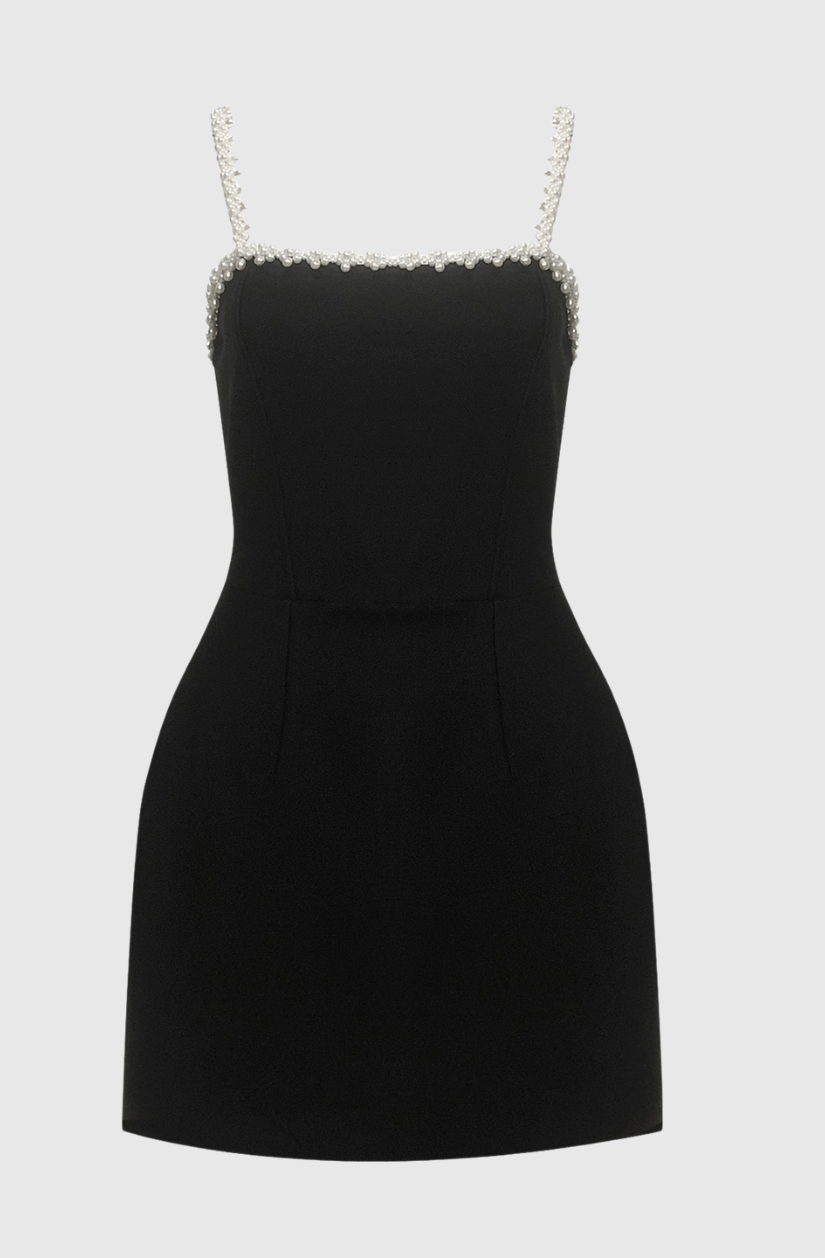 Eiondre Pearl Embellished Mini Bandage Dress