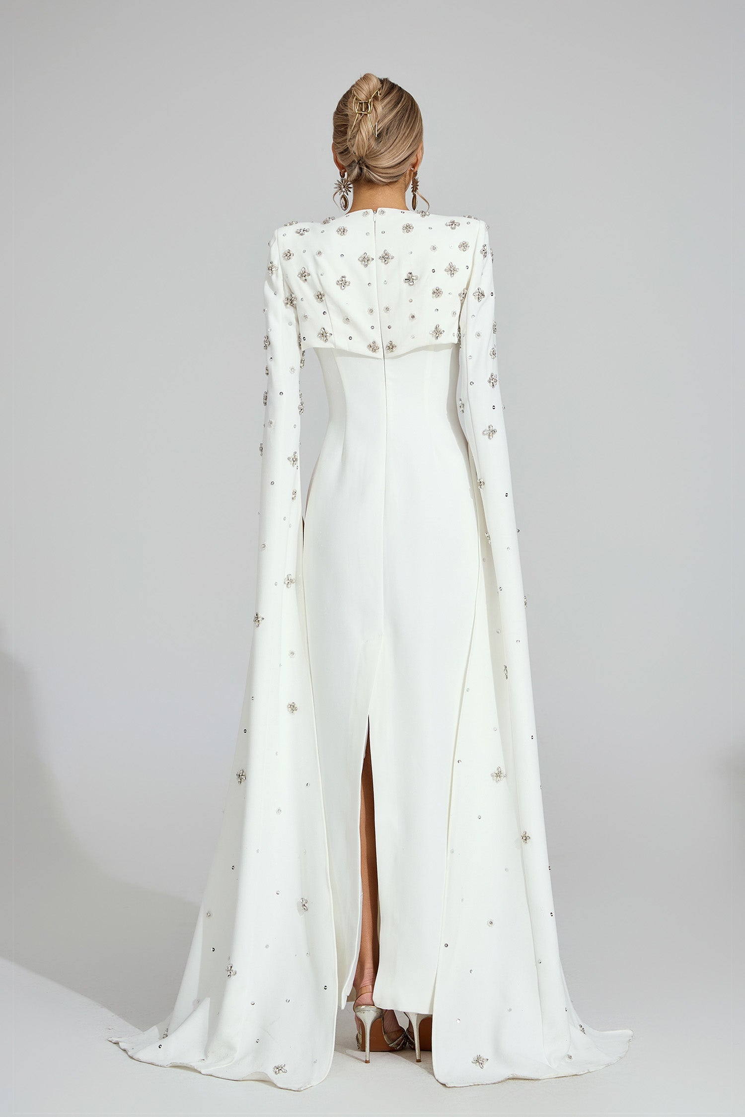 Eirian White Diamond Maxi Dress