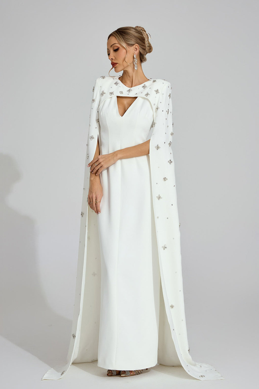 Eirian White Diamond Maxi Dress